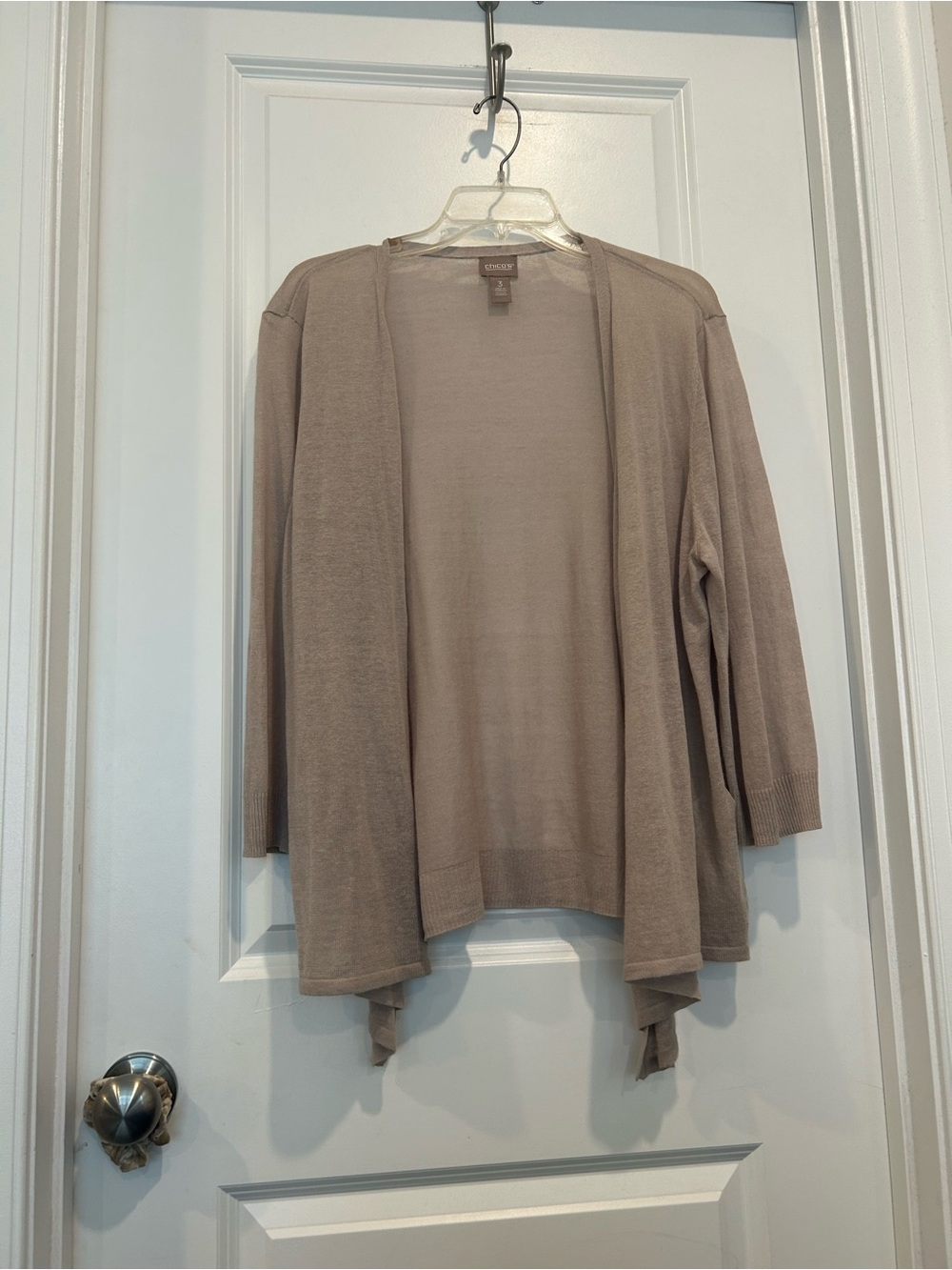 Christina Open-Front Cardigan - Taupe Beige